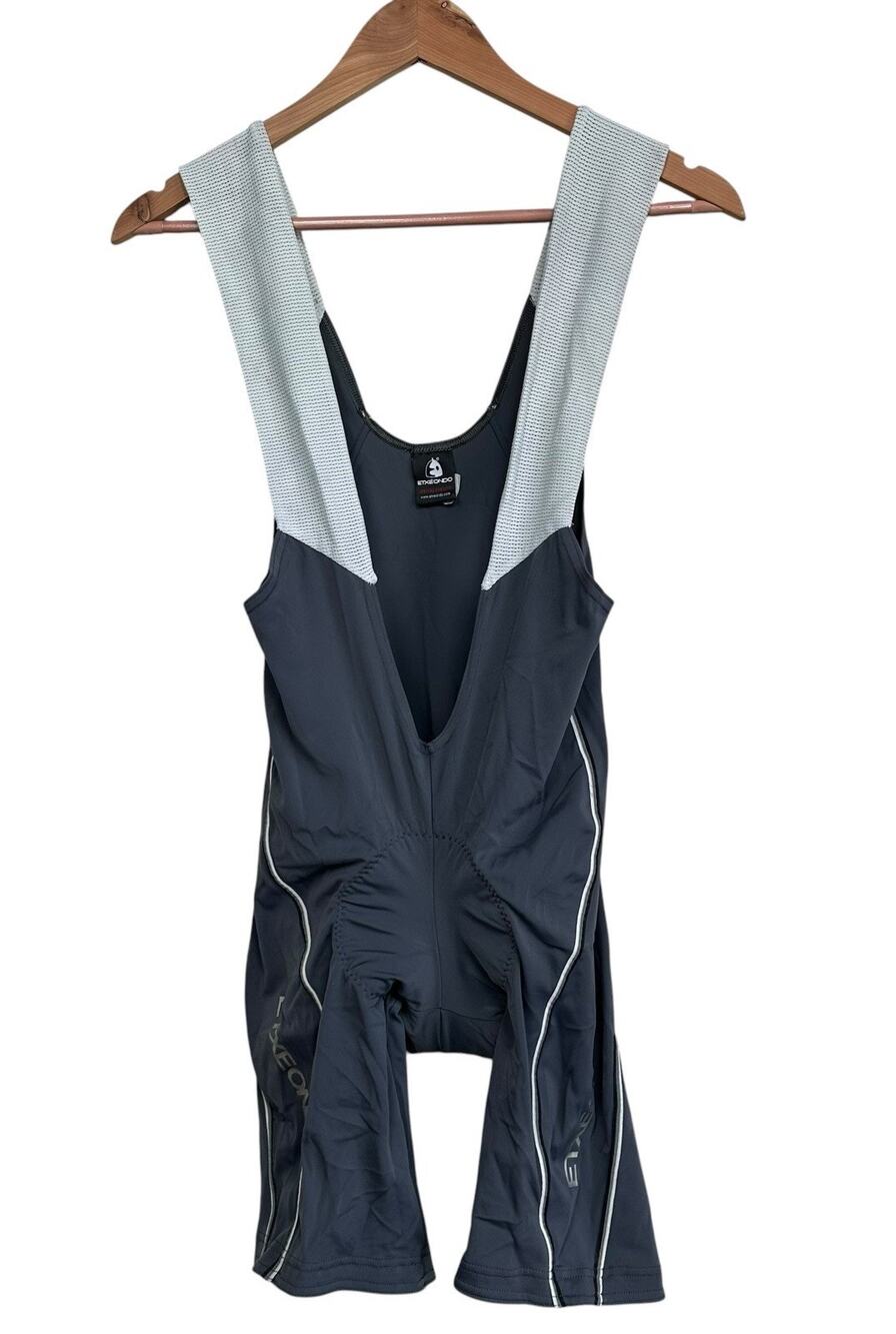 Etxeondo Gray White Adult Padded Cycling Bibs Shorts Nylon Spandex Size XL